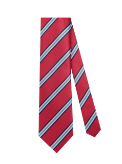 RED W/ BLUE-WHITE STRIPE TIE - edwingjsons